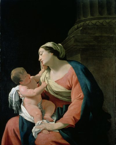 Madonna en Kind, 17e eeuw door Simon Vouet